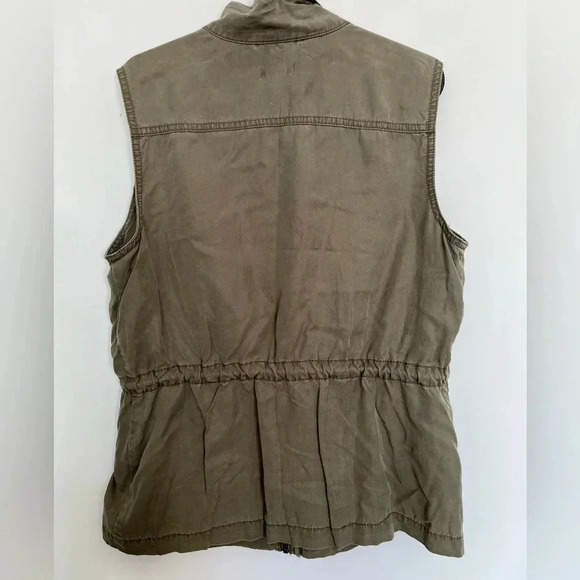 5/20$ Reitmans Olive Green Utility  Vest size 11 - Picture 2 of 6
